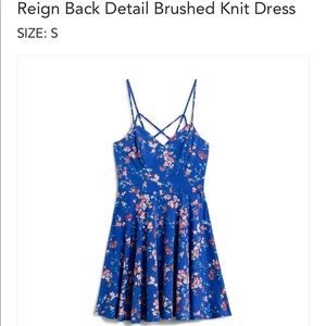 Fortune + Ivy strappy blue floral dress! Never worn!